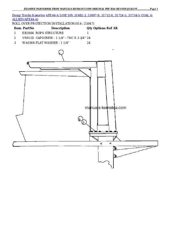 Protected: AFE44-A 510E S/N 31682-3, 31697-9, 31712-8, 31724-5, 31734-5 COAL & ALLIED Partsbook