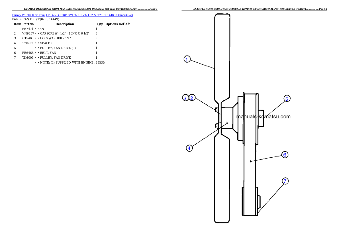 Protected: AFE46-Q  630E S/N 32131-32132 & 32151 TARONG Partsbook