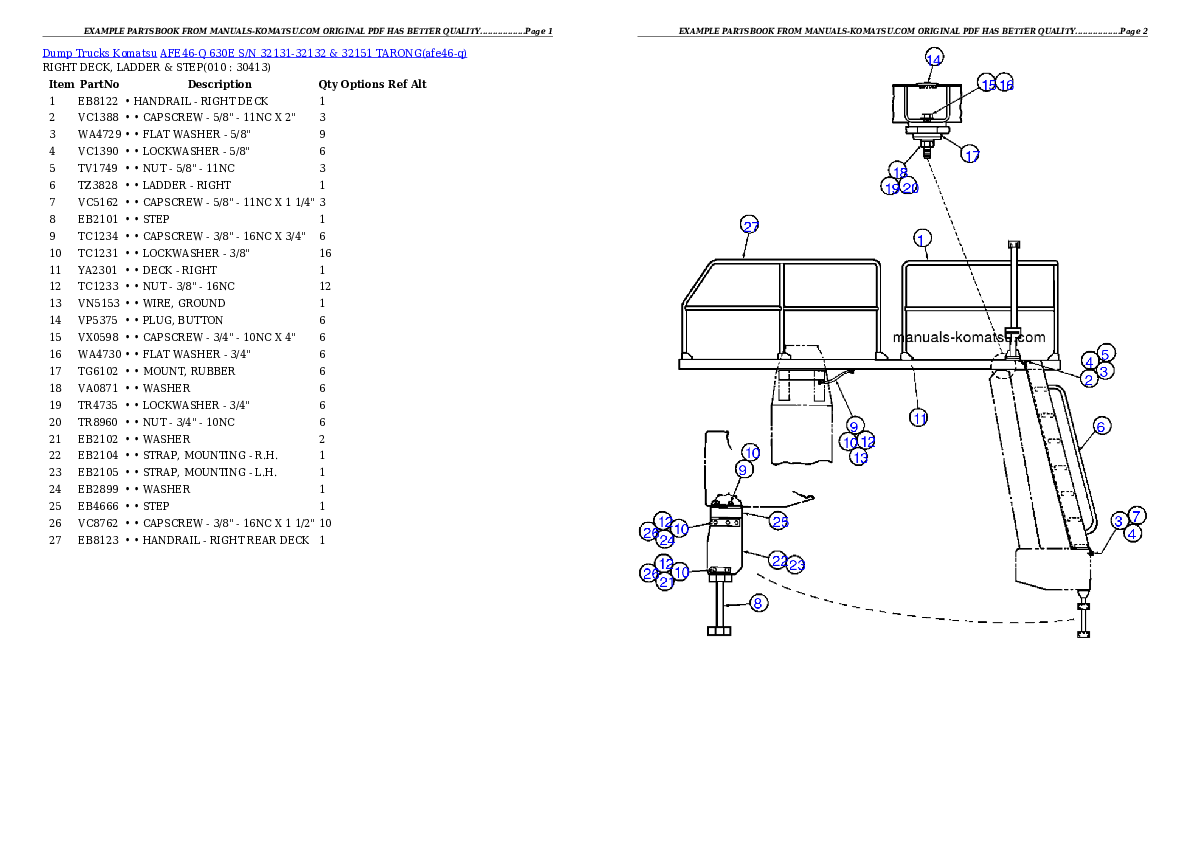 Protected: AFE46-Q  630E S/N 32131-32132 & 32151 TARONG Partsbook