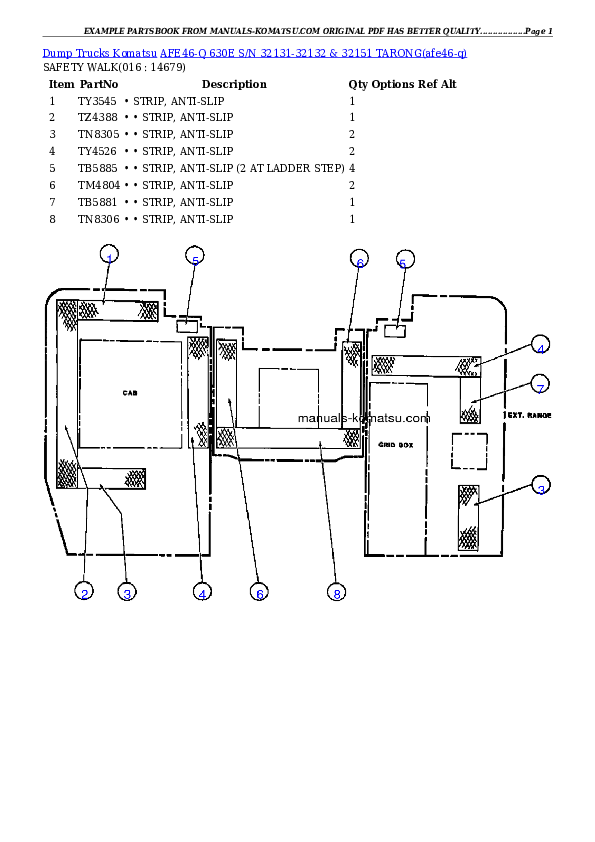 Protected: AFE46-Q  630E S/N 32131-32132 & 32151 TARONG Partsbook