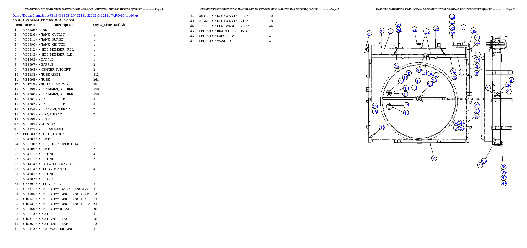 Protected: AFE46-Q  630E S/N 32131-32132 & 32151 TARONG Partsbook