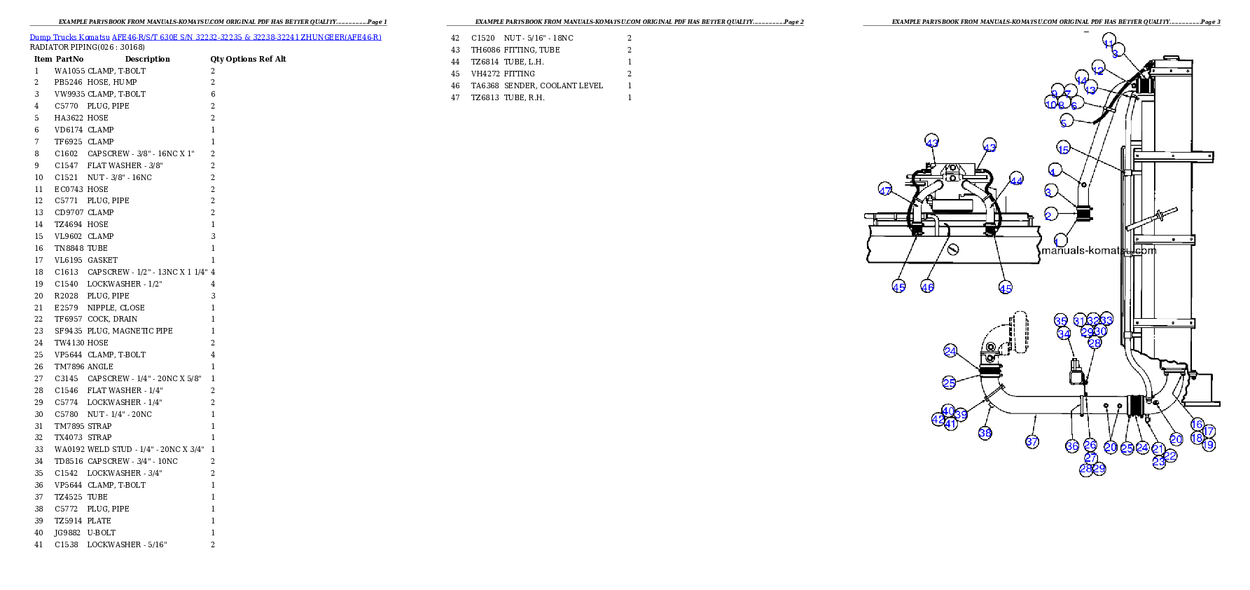 Protected: AFE46-R/S/T 630E S/N 32232-32235 & 32238-32241 ZHUNGEER Partsbook
