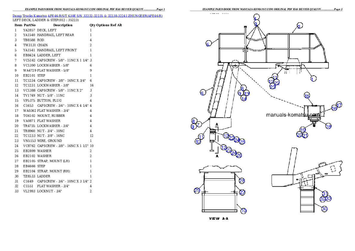 Protected: AFE46-R/S/T 630E S/N 32232-32235 & 32238-32241 ZHUNGEER Partsbook