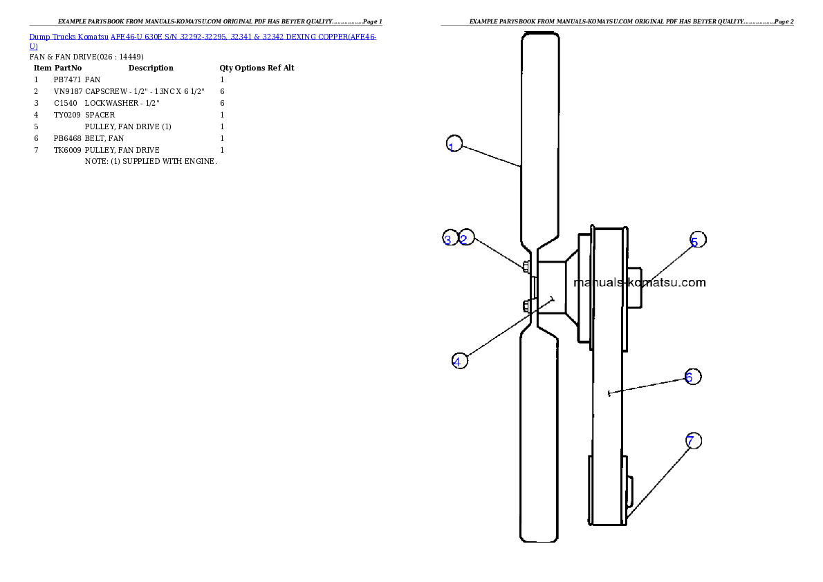 Protected: AFE46-U 630E S/N 32292-32295, 32341 & 32342 DEXING COPPER Partsbook