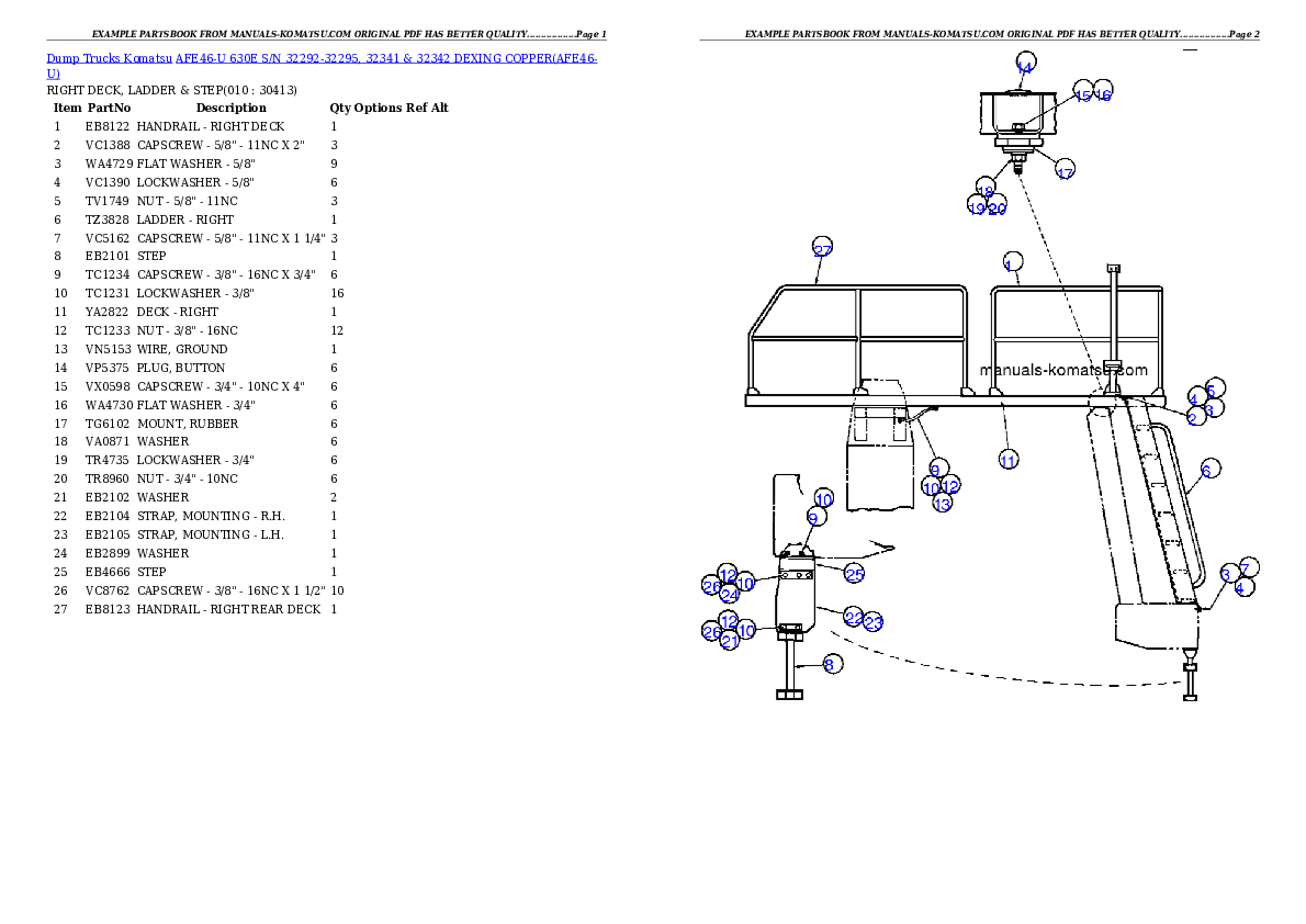 Protected: AFE46-U 630E S/N 32292-32295, 32341 & 32342 DEXING COPPER Partsbook
