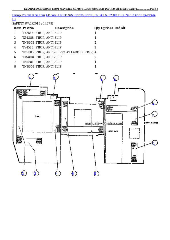 Protected: AFE46-U 630E S/N 32292-32295, 32341 & 32342 DEXING COPPER Partsbook
