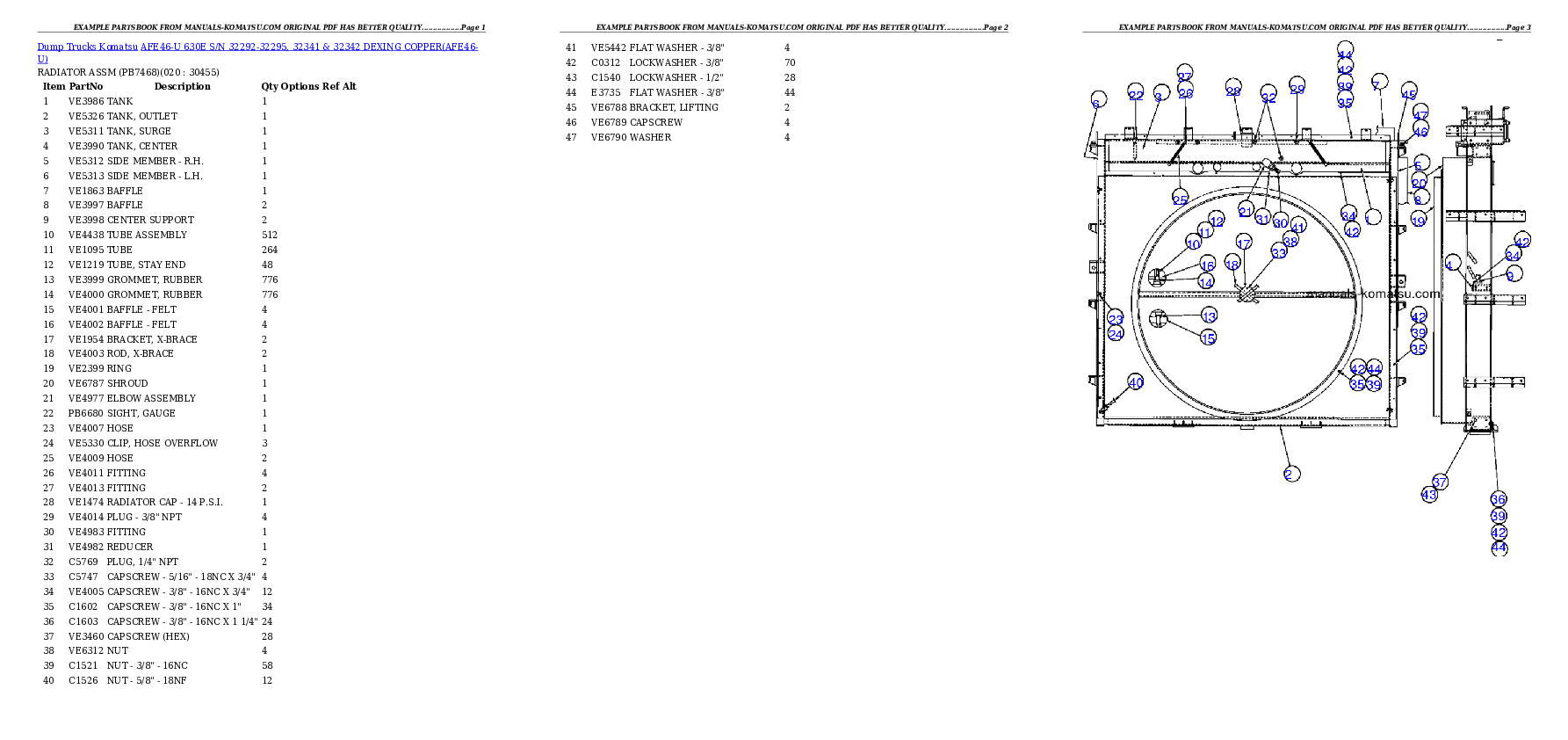 Protected: AFE46-U 630E S/N 32292-32295, 32341 & 32342 DEXING COPPER Partsbook