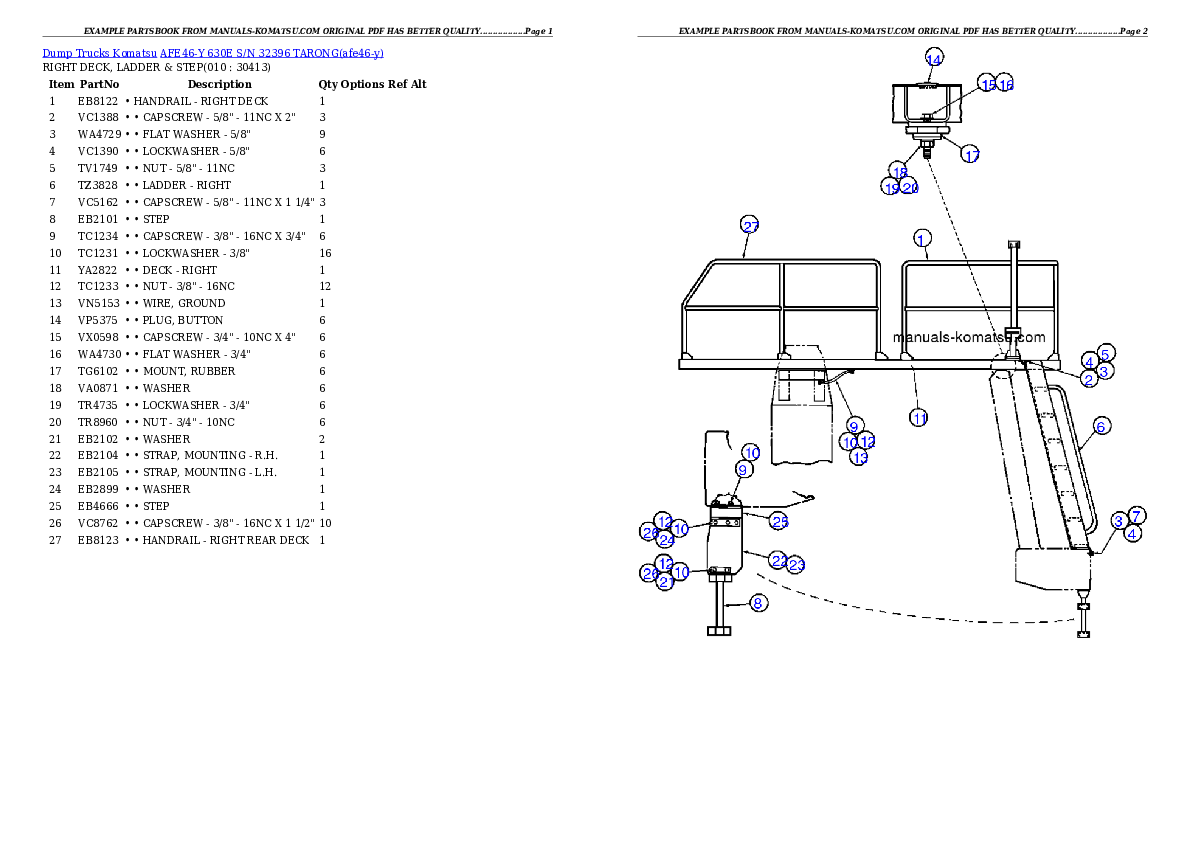 Protected: AFE46-Y  630E S/N 32396 TARONG Partsbook
