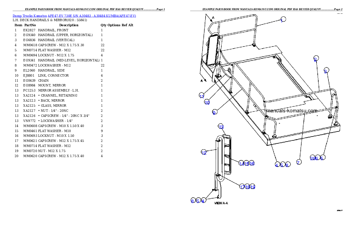Protected: AFE47-EV 730E S/N A30483 – A30484    KUMBA Partsbook