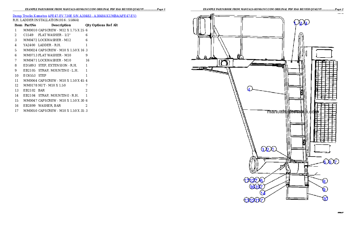 Protected: AFE47-EV 730E S/N A30483 – A30484    KUMBA Partsbook