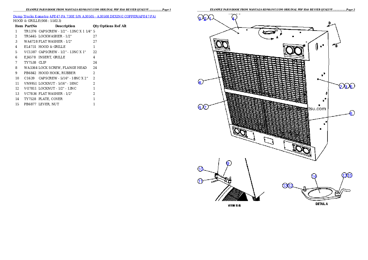 Protected: AFE47-FA 730E S/N A30505 – A30508      DEXING COPPER Partsbook