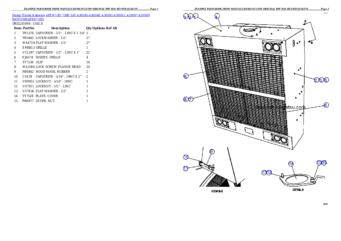 Protected: AFE47-GD 730E S/N A30585-A30588, A30592-A30593, A30597-A30599     BAYOVAR Partsbook