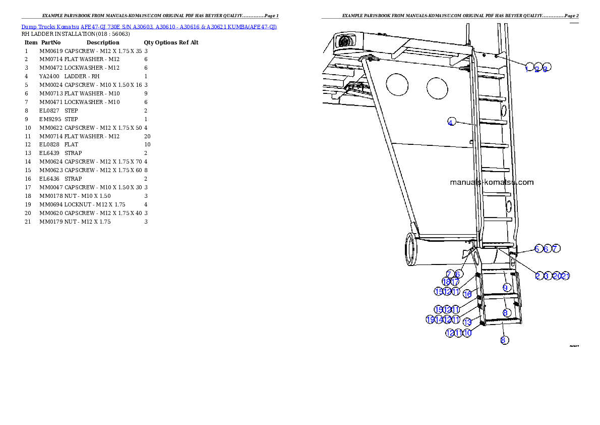 Protected: AFE47-GJ 730E S/N A30603, A30610 – A30616 & A30621    KUMBA Partsbook