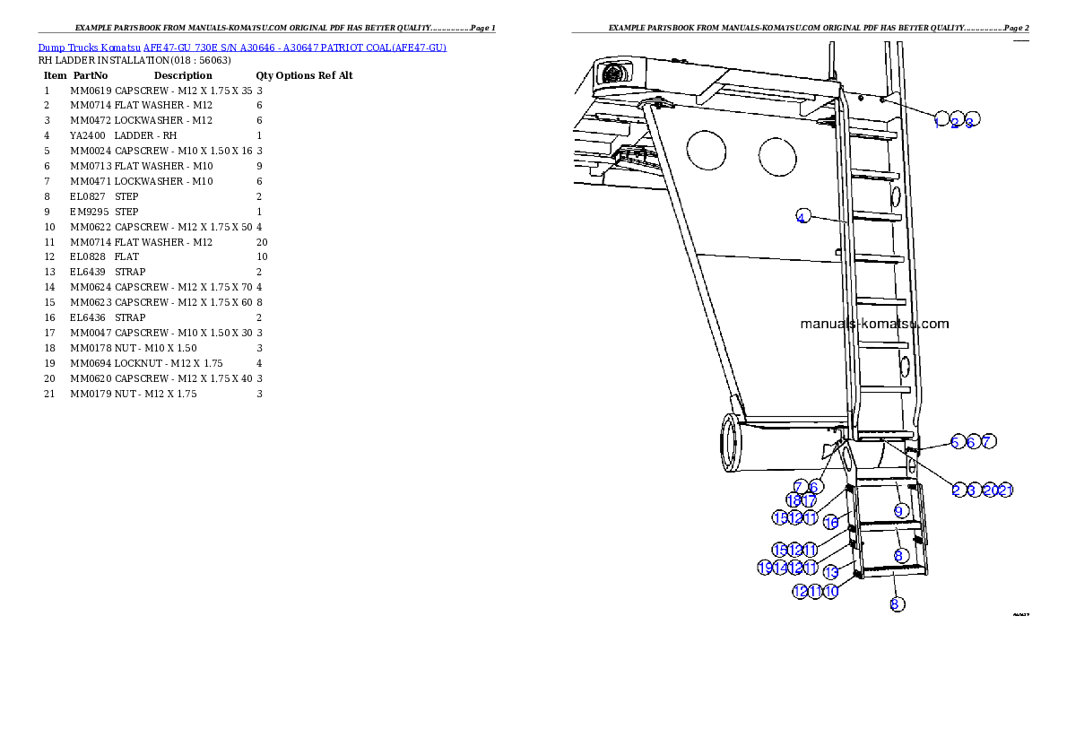 Protected: AFE47-GU 730E S/N A30646 – A30647    PATRIOT COAL Partsbook