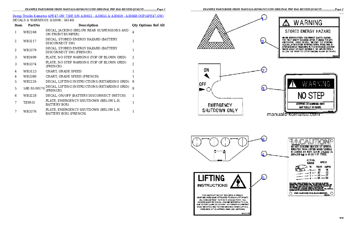 Protected: AFE47-GW 730E S/N A30651 – A30655 & A30659 – A30668  OCP Partsbook