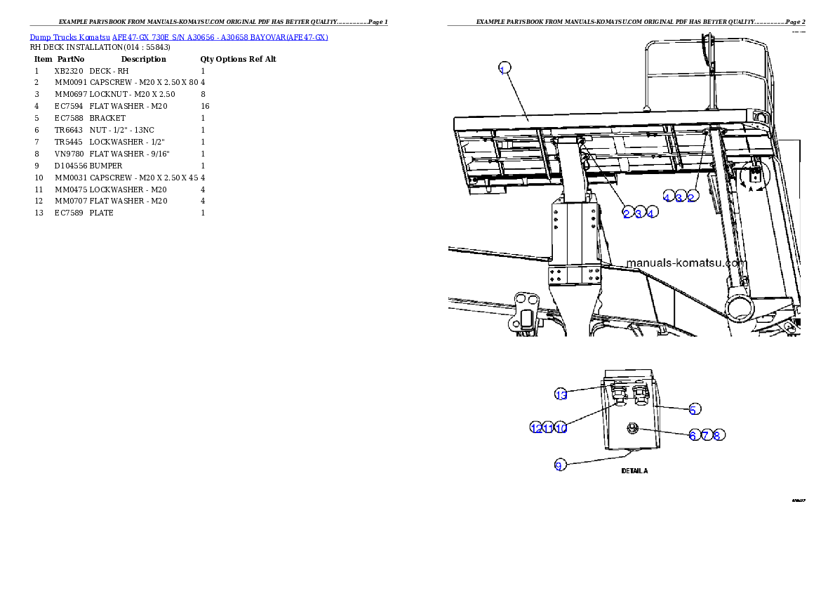Protected: AFE47-GX 730E S/N A30656 – A30658  BAYOVAR Partsbook