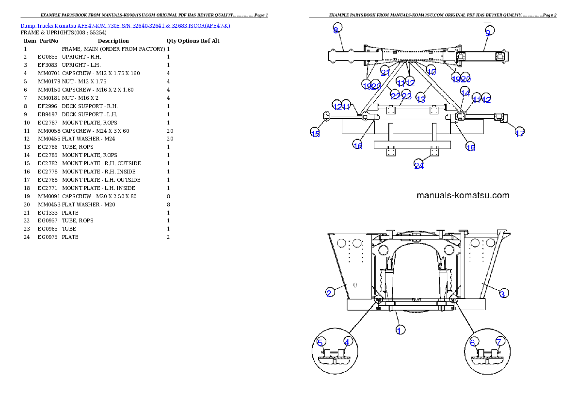 Protected: AFE47-K/M 730E S/N 32640-32641 & 32683 ISCOR Partsbook