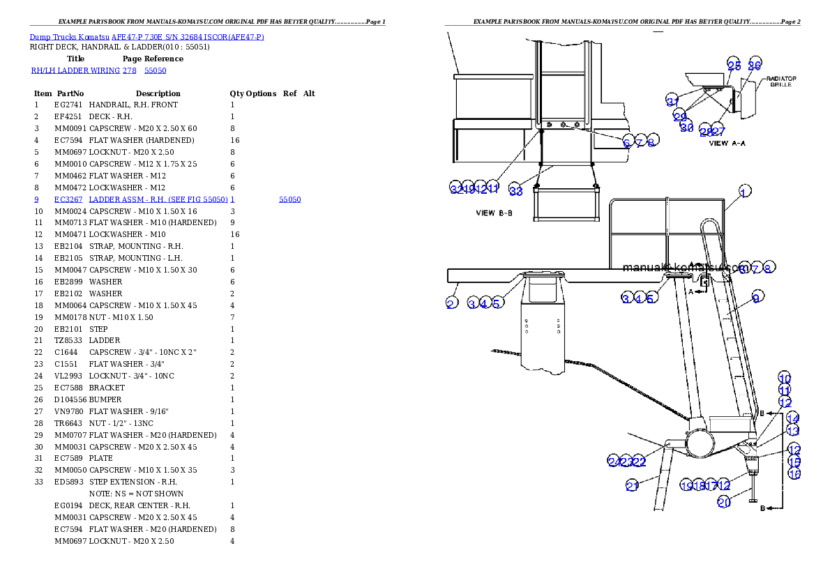 Protected: AFE47-P 730E S/N 32684   ISCOR Partsbook