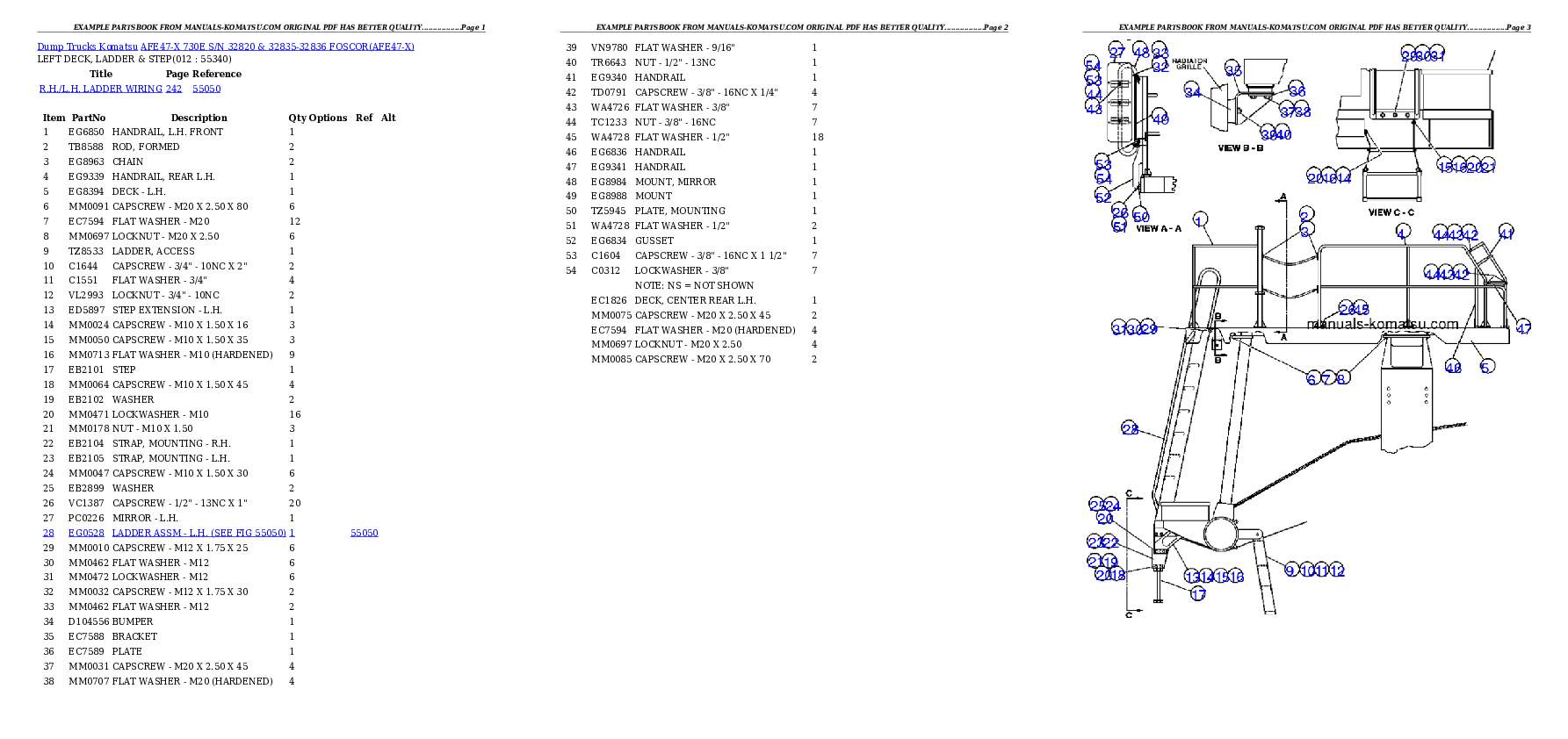 Protected: AFE47-X 730E S/N 32820 & 32835-32836  FOSCOR Partsbook