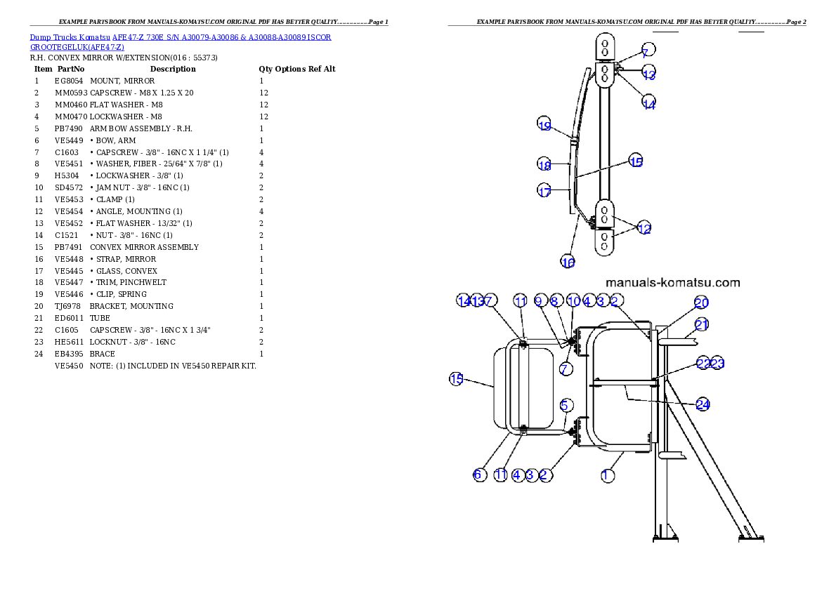 Protected: AFE47-Z 730E S/N A30079-A30086 & A30088-A30089  ISCOR GROOTEGELUK Partsbook