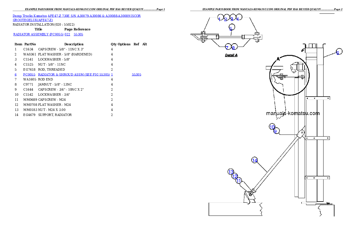 Protected: AFE47-Z 730E S/N A30079-A30086 & A30088-A30089  ISCOR GROOTEGELUK Partsbook