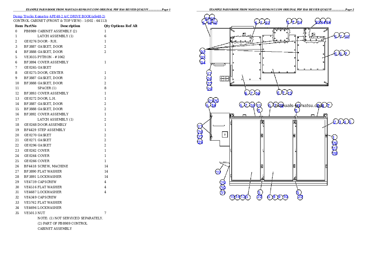 AFE48-2  A/C DRIVE BOOK Partsbook