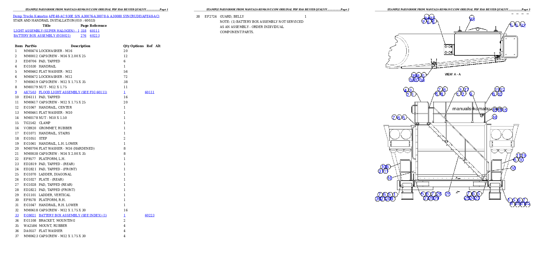 Protected: AFE48-AC  930E S/N A30076-A30078 & A30080 SYNCRUDE Partsbook
