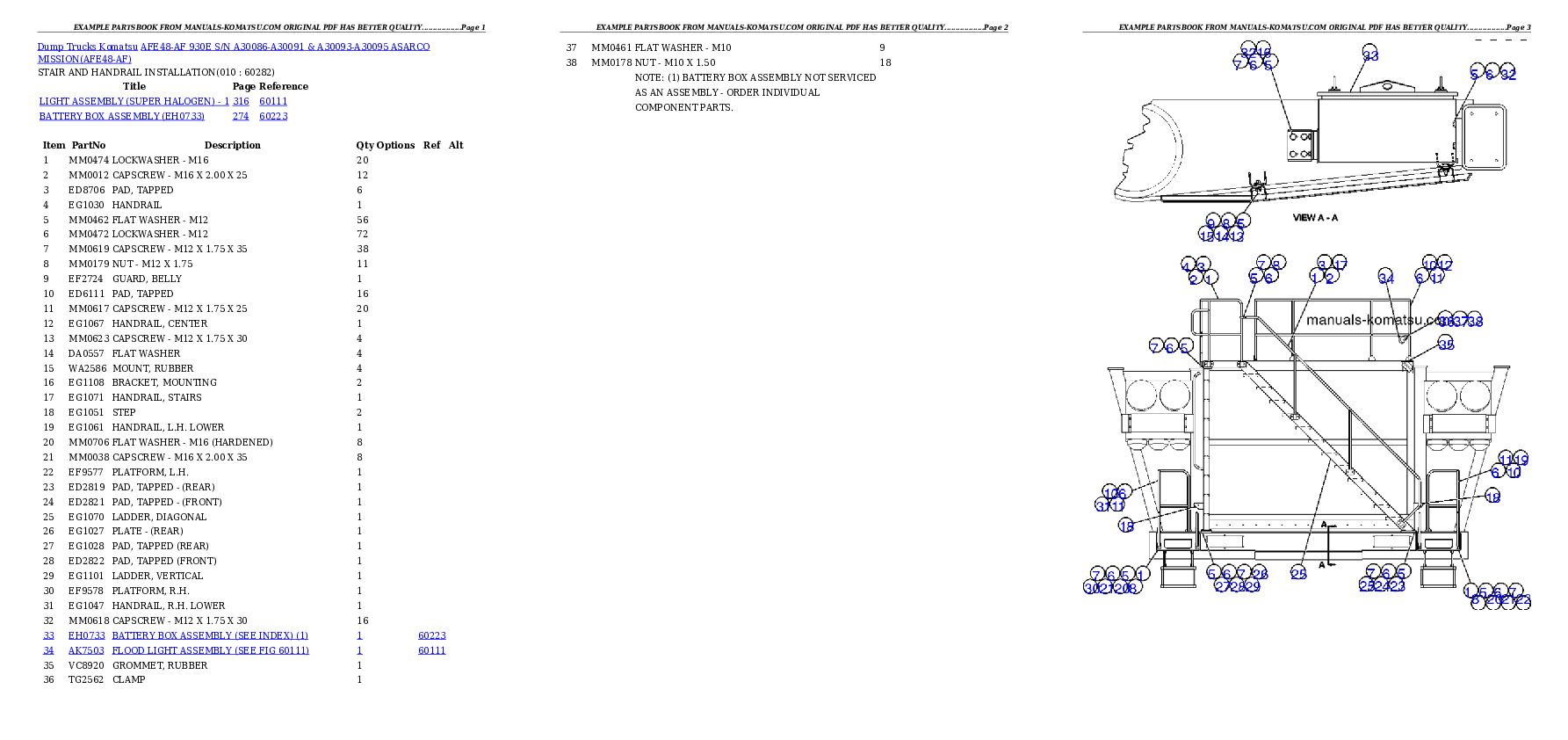 Protected: AFE48-AF  930E S/N A30086-A30091 & A30093-A30095 ASARCO MISSION Partsbook