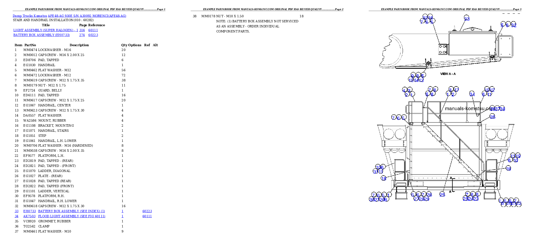 Protected: AFE48-AG  930E S/N A30092 MORENCI Partsbook