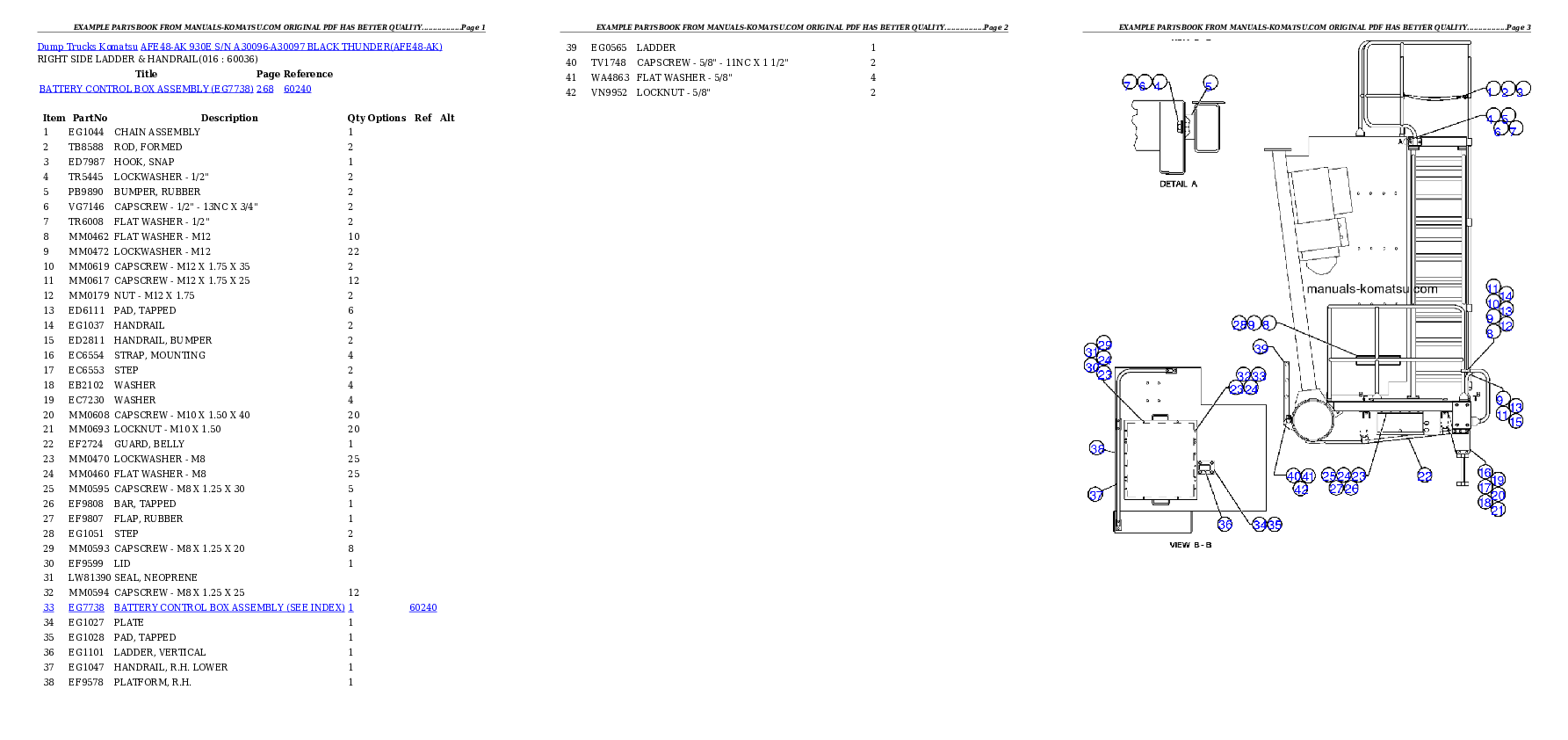 Protected: AFE48-AK  930E S/N A30096-A30097 BLACK THUNDER Partsbook