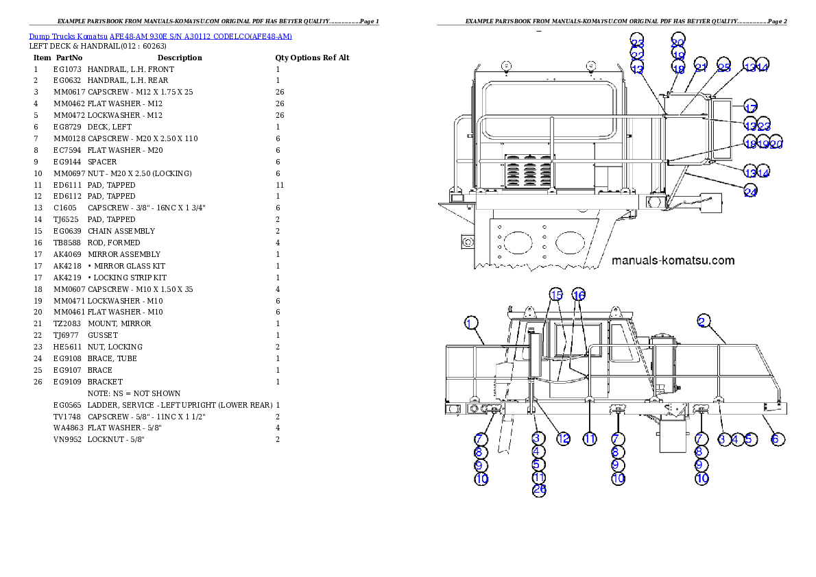 Protected: AFE48-AM 930E S/N A30112    CODELCO Partsbook