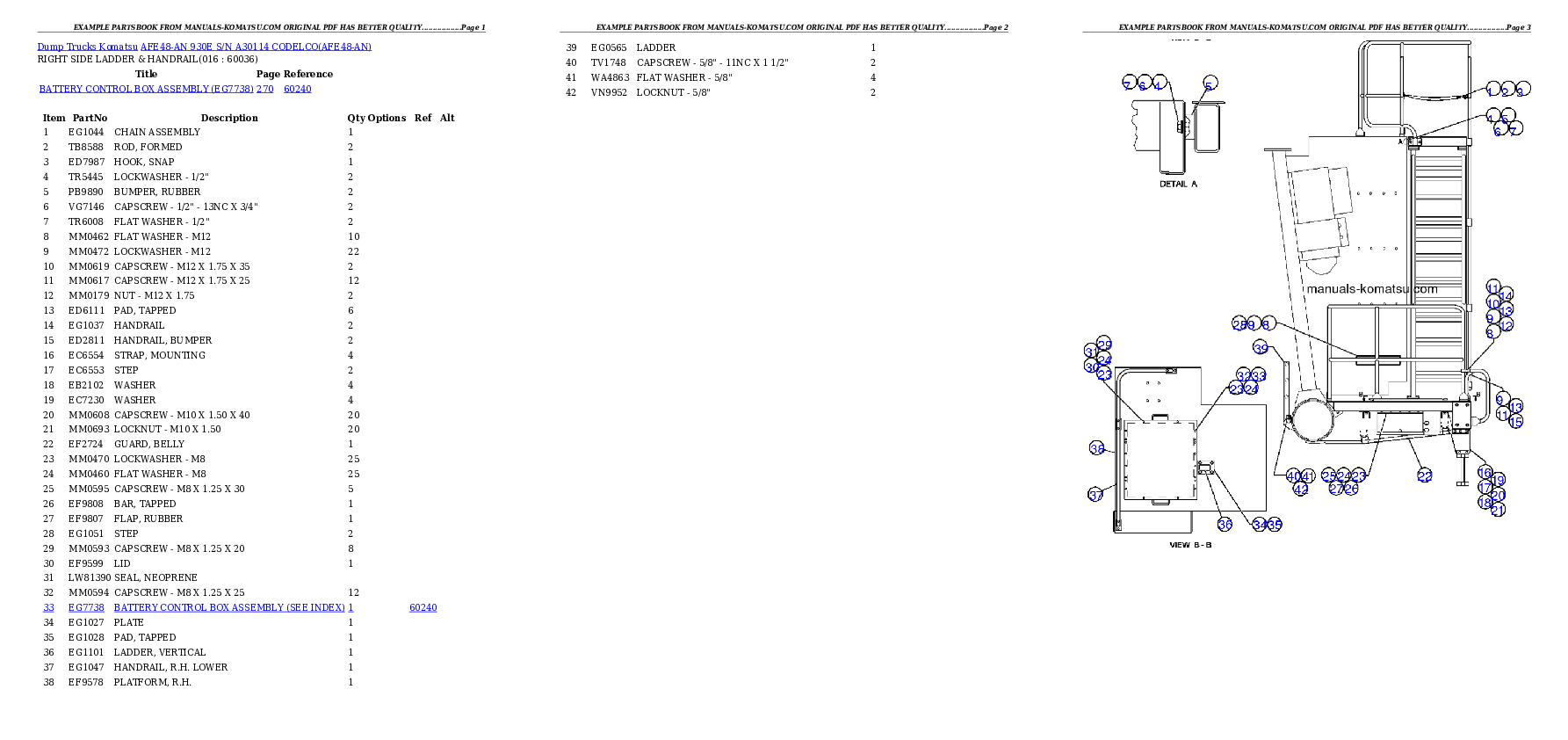 Protected: AFE48-AN  930E S/N A30114 CODELCO Partsbook