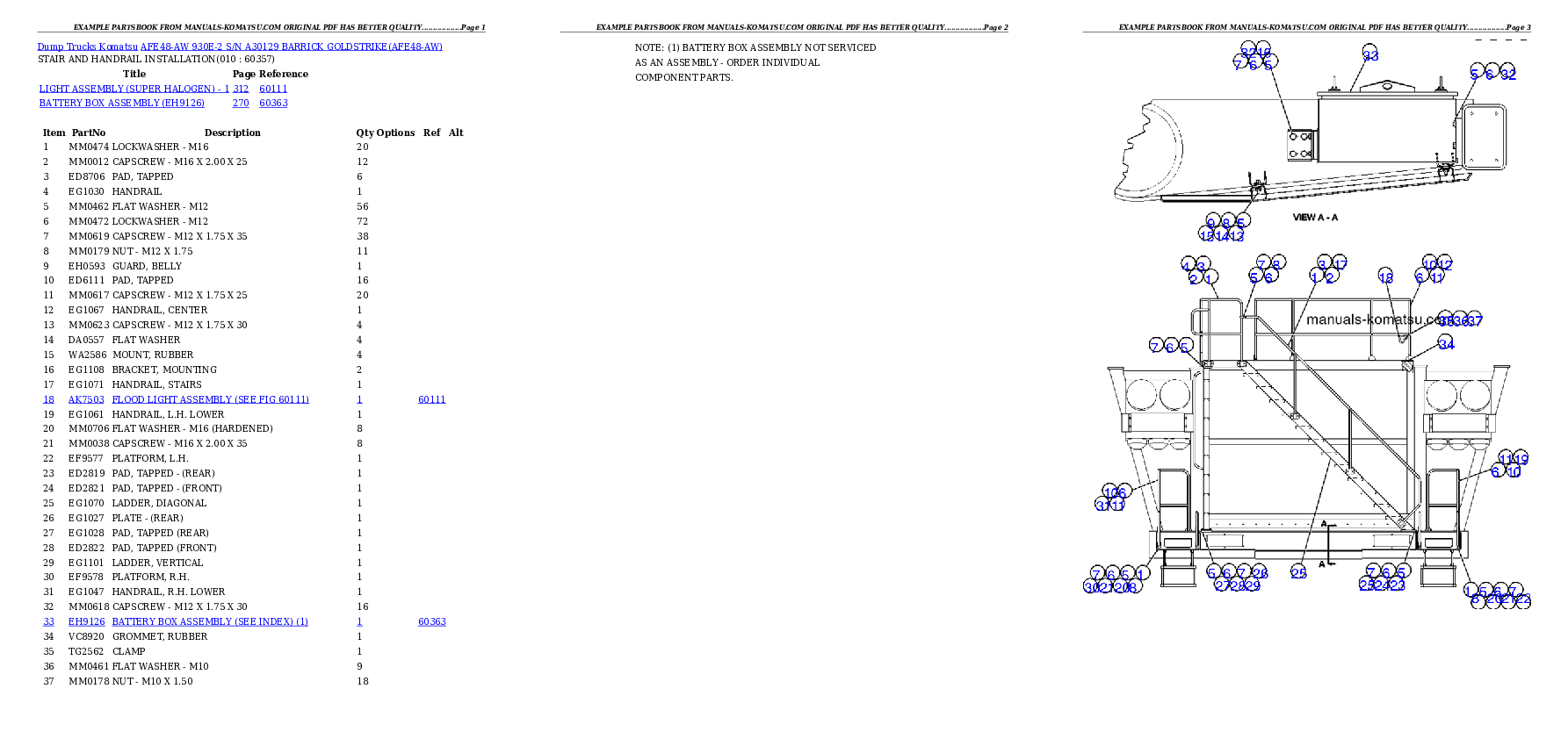 Protected: AFE48-AW  930E-2  S/N A30129 BARRICK GOLDSTRIKE Partsbook