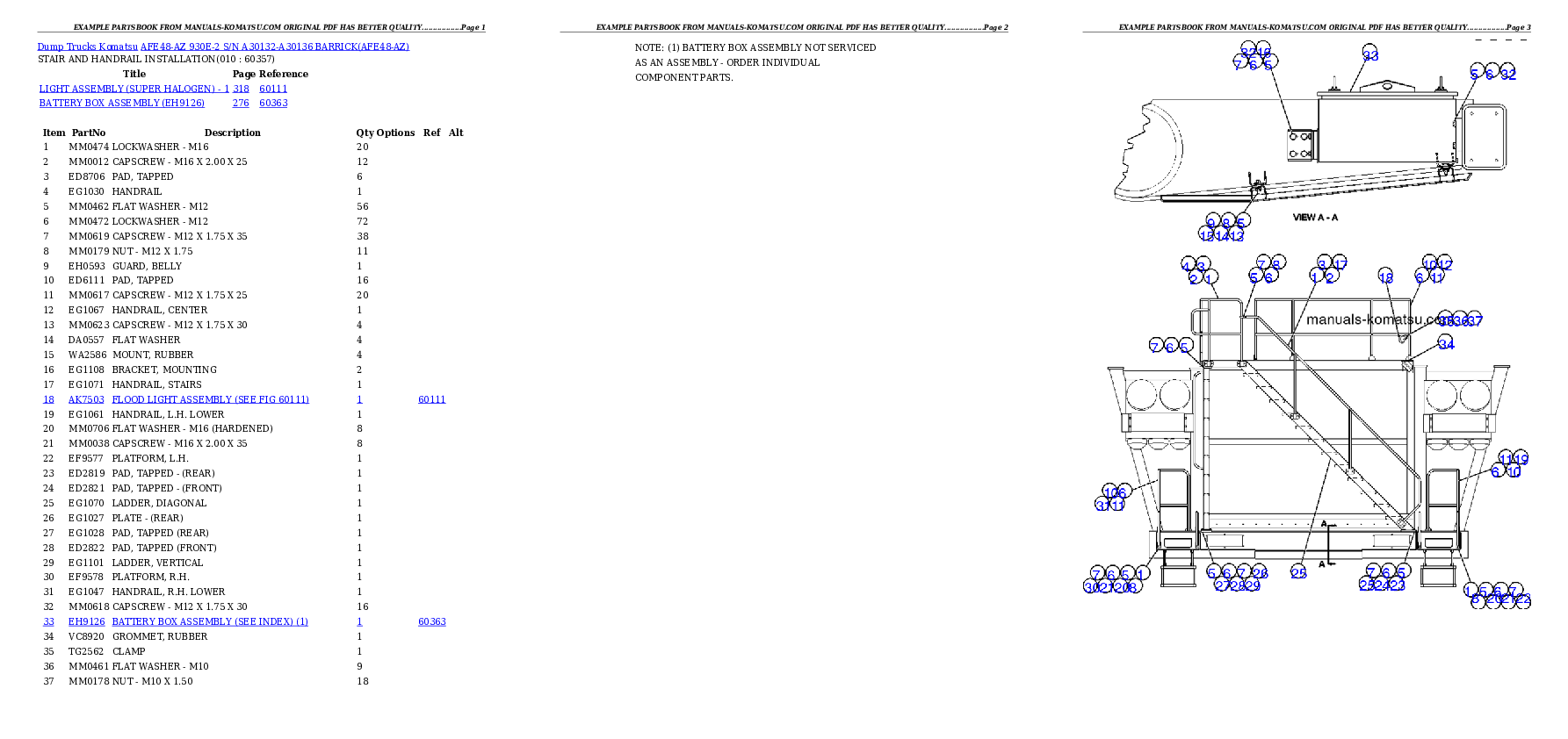 Protected: AFE48-AZ  930E-2 S/N A30132-A30136 BARRICK Partsbook