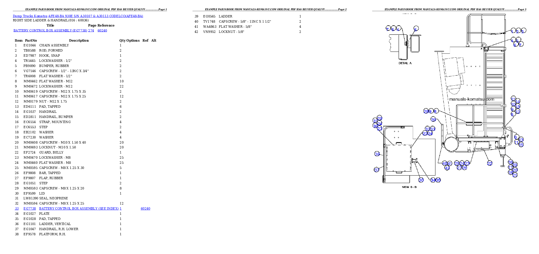 Protected: AFE48-BA  930E S/N A30107 & A30113 CODELCO Partsbook