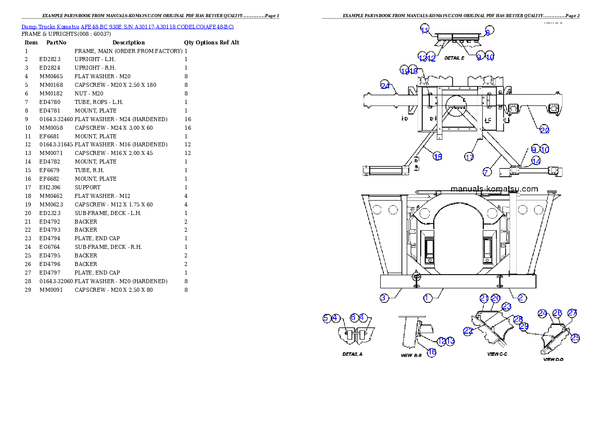 Protected: AFE48-BC 930E S/N A30117-A30118 CODELCO Partsbook