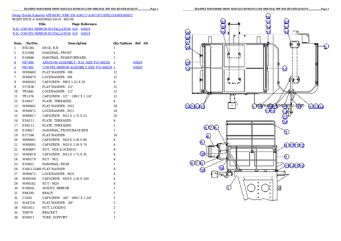 Protected: AFE48-BC 930E S/N A30117-A30118 CODELCO Partsbook