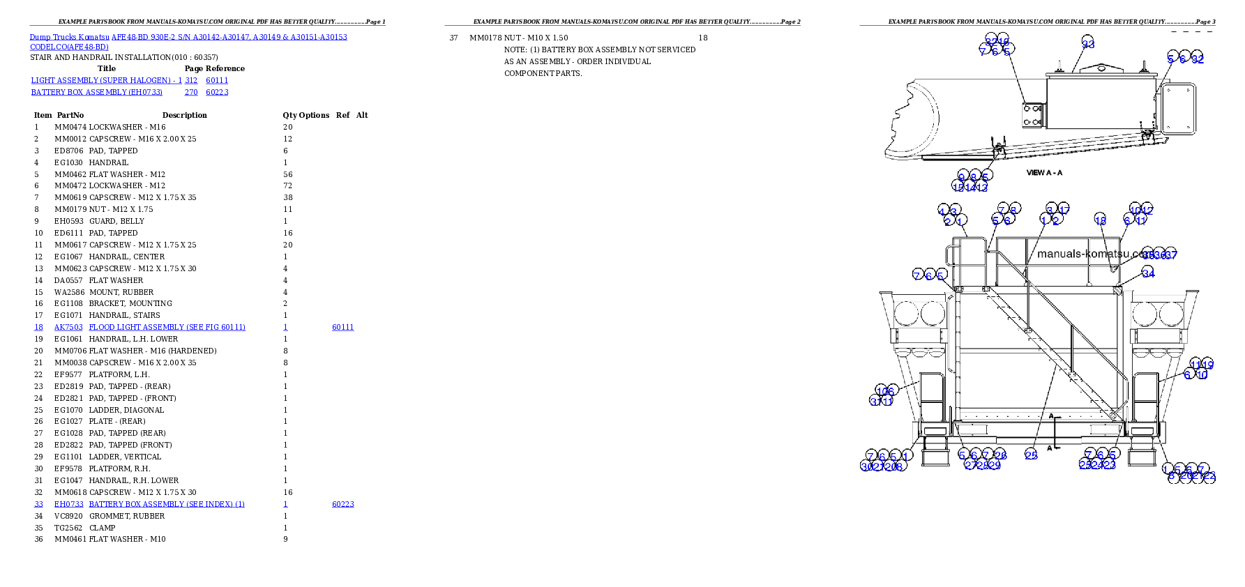 Protected: AFE48-BD  930E-2 S/N A30142-A30147, A30149 & A30151-A30153 CODELCO Partsbook