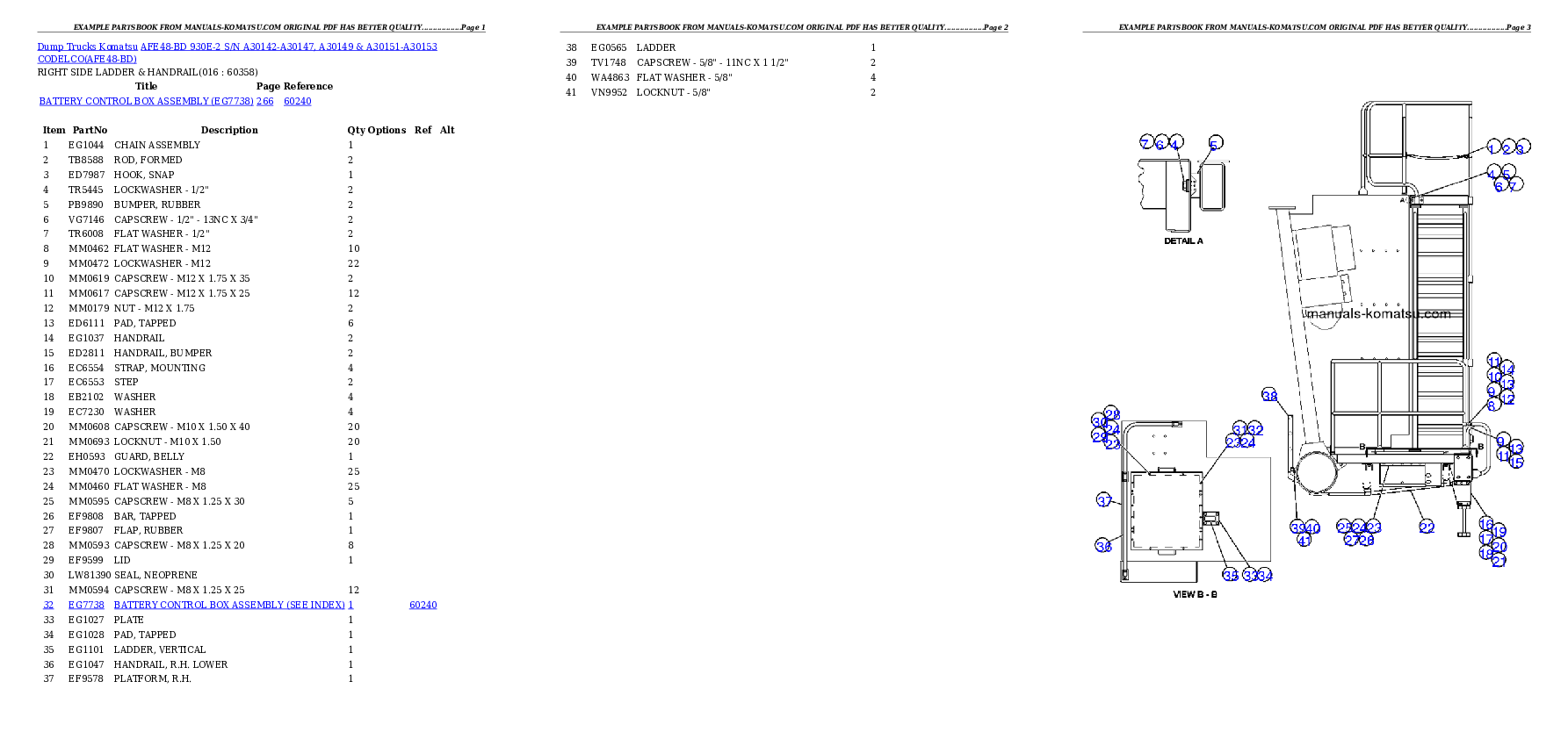 Protected: AFE48-BD  930E-2 S/N A30142-A30147, A30149 & A30151-A30153 CODELCO Partsbook