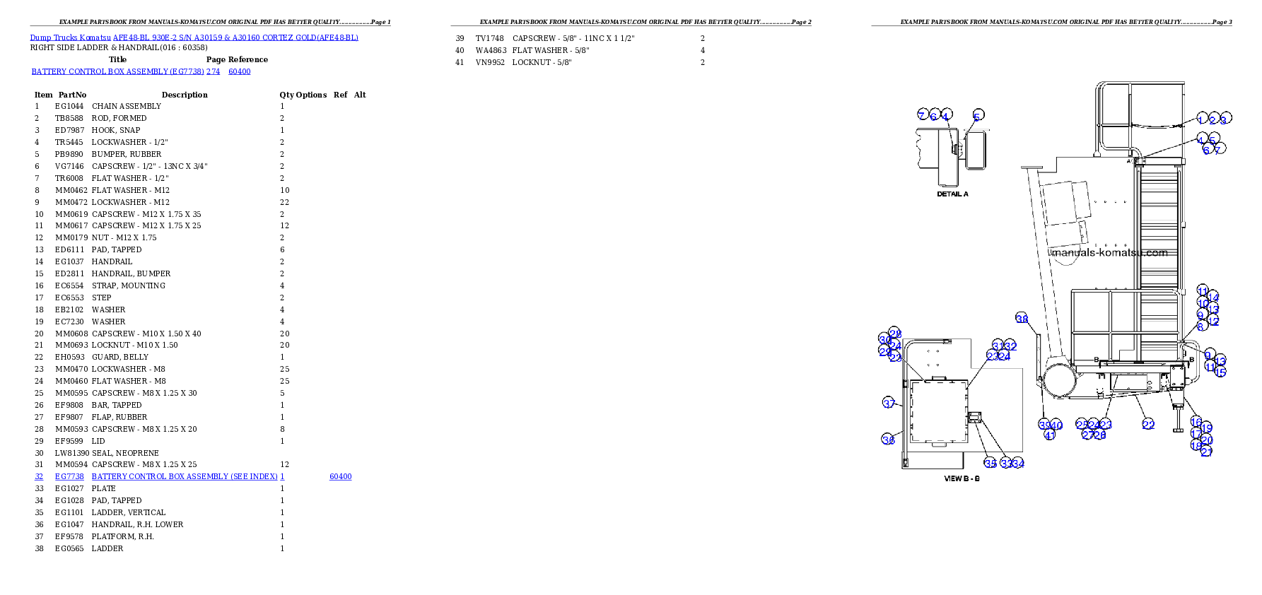 Protected: AFE48-BL  930E-2 S/N A30159 & A30160 CORTEZ GOLD Partsbook