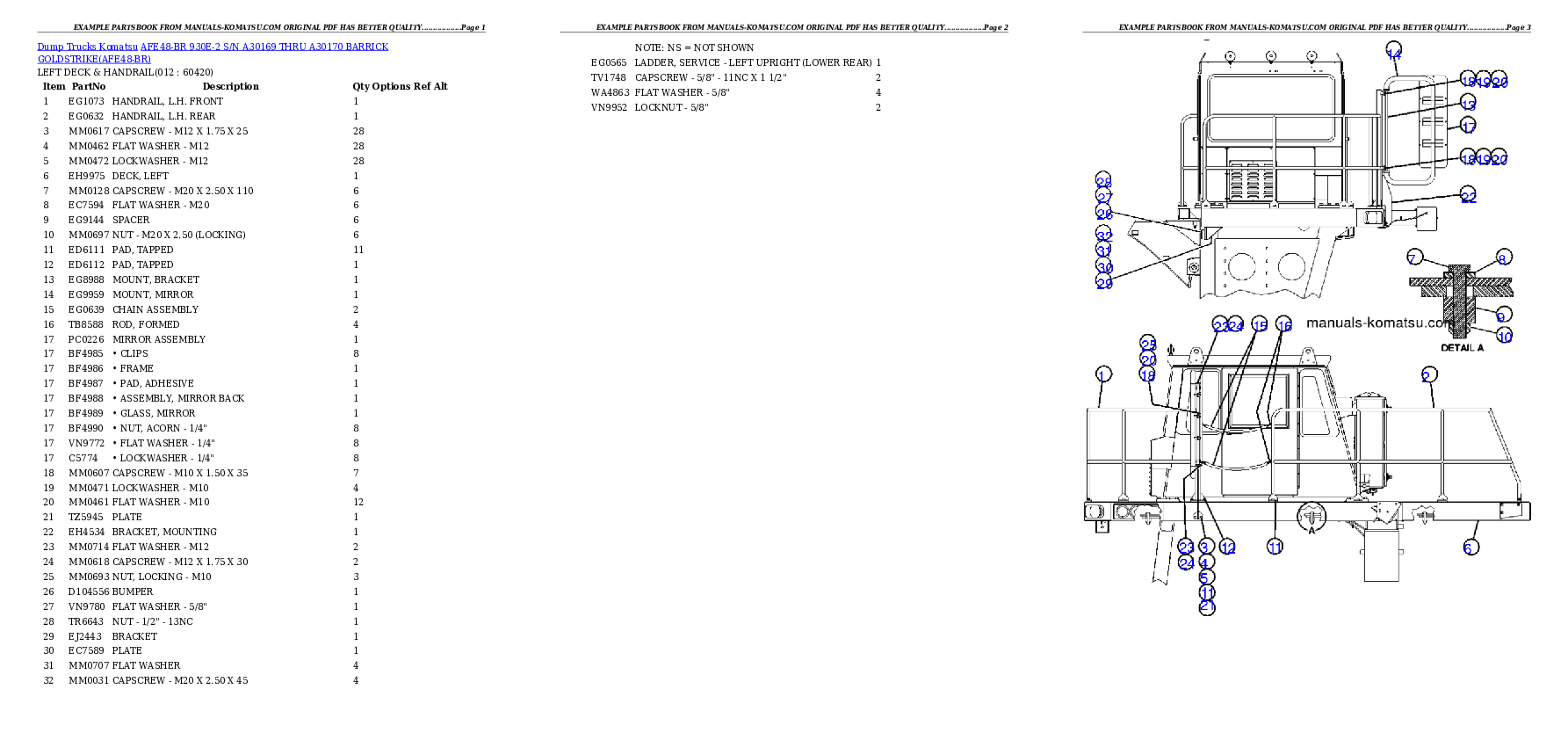 Protected: AFE48-BR  930E-2 S/N A30169 THRU A30170 BARRICK GOLDSTRIKE Partsbook