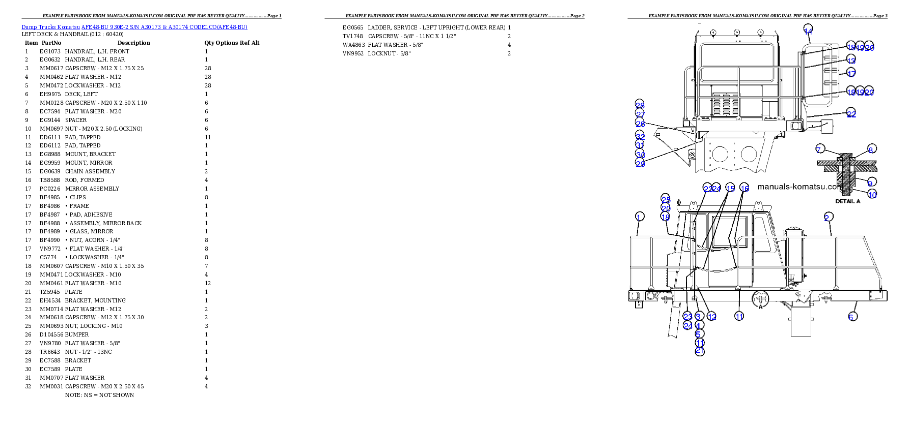 Protected: AFE48-BU  930E-2 S/N A30173 & A30174 CODELCO Partsbook