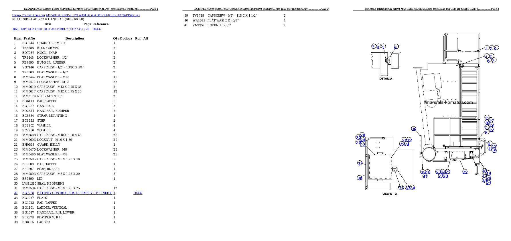 Protected: AFE48-BX 930E-2  S/N A30166  & A30172  FREEPORT Partsbook