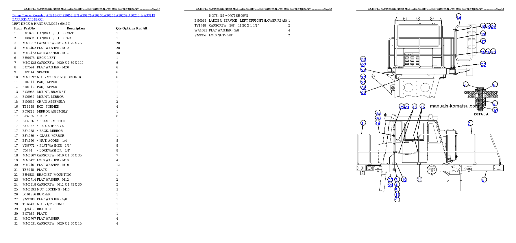 Protected: AFE48-CC 930E-2 S/N A30202-A30203,A30206,A30209-A30215 & A30219 BARRICK Partsbook
