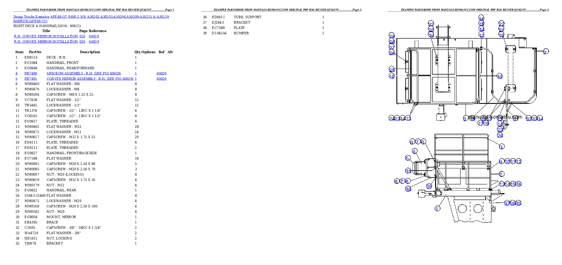 Protected: AFE48-CC 930E-2 S/N A30202-A30203,A30206,A30209-A30215 & A30219 BARRICK Partsbook