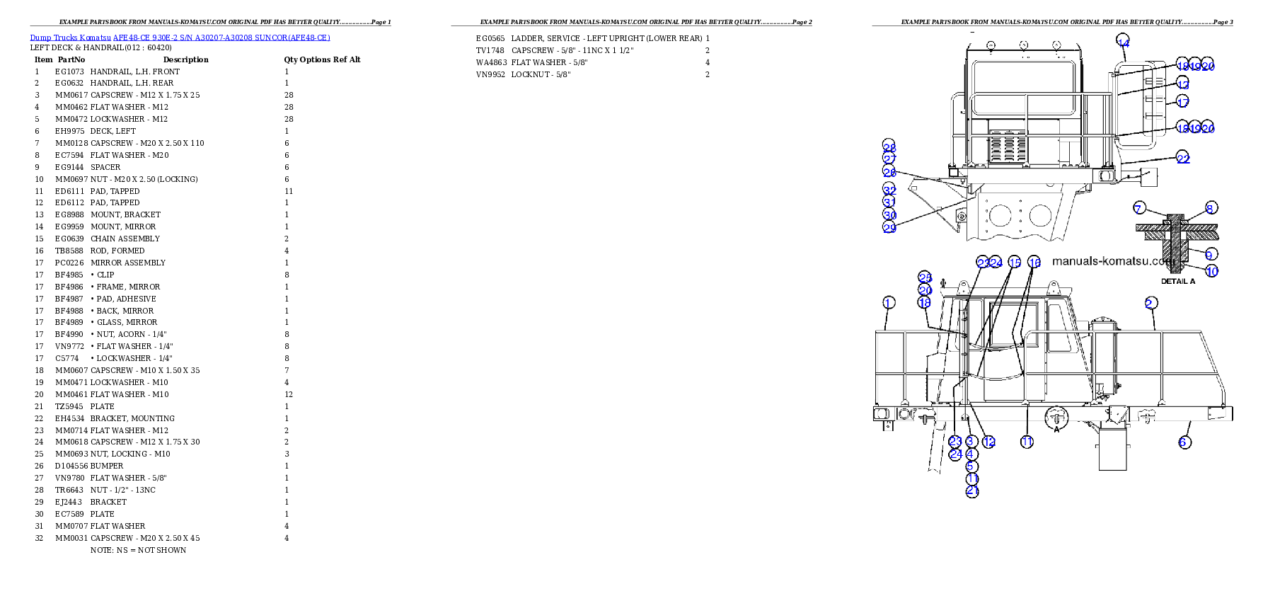 Protected: AFE48-CE 930E-2  S/N A30207-A30208 SUNCOR Partsbook