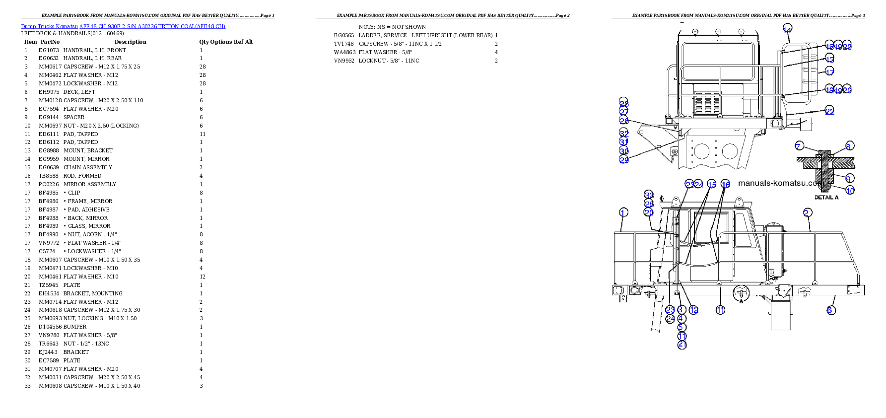 Protected: AFE48-CH 930E-2  S/N A30226 TRITON COAL Partsbook