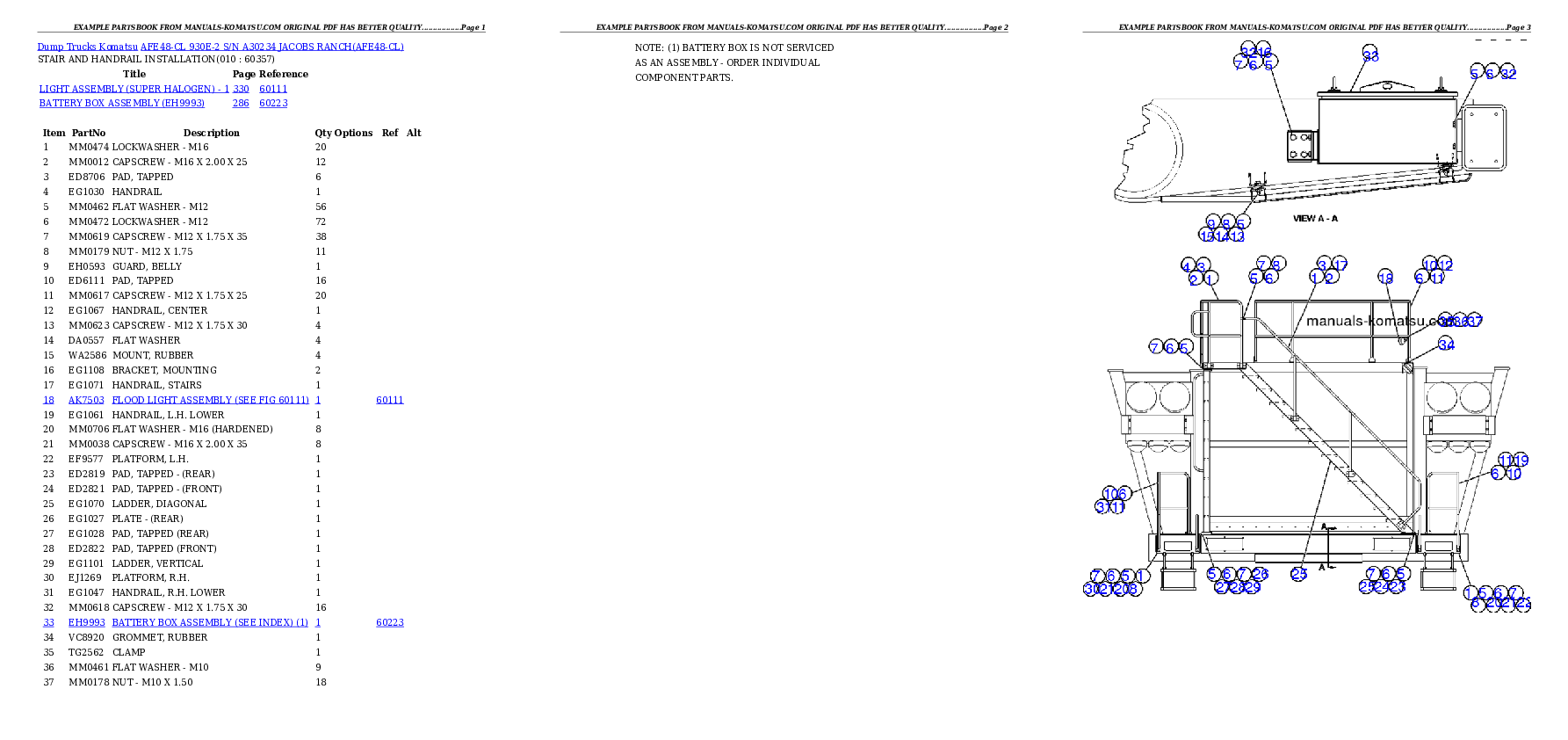 Protected: AFE48-CL 930E-2 S/N A30234 JACOBS RANCH Partsbook