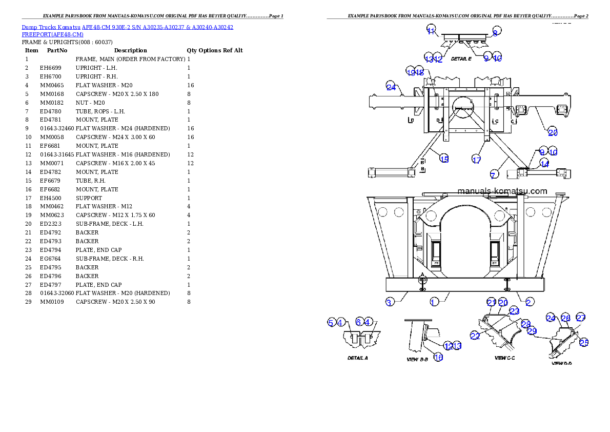 Protected: AFE48-CM 930E-2 S/N A30235-A30237 & A30240-A30242 FREEPORT Partsbook