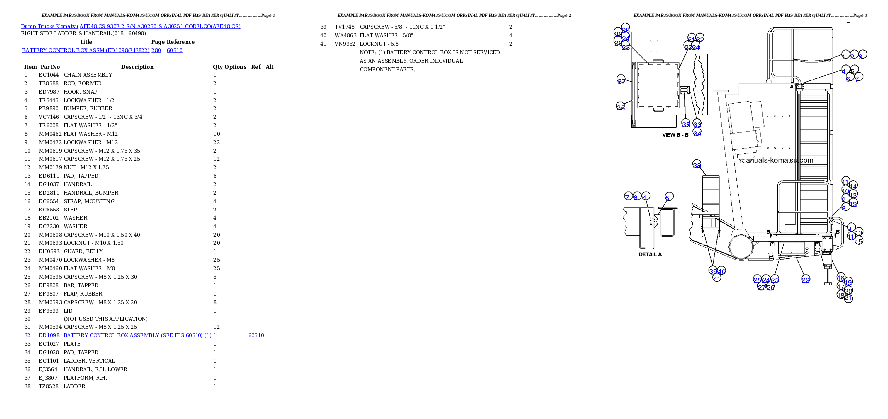 Protected: AFE48-CS 930E-2 S/N A30250 & A30251 CODELCO Partsbook